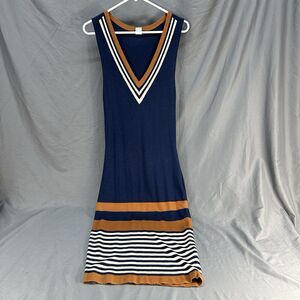 Venus Sleeveless Midi Sweater Vest Dress M Medium‎ Tennis Core Preppy 90’s Y2K